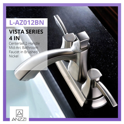 ANZZI Vista Series 4 in. Centerset 2-Handle Mid-Arc Bathroom Faucet L-AZ014ORB