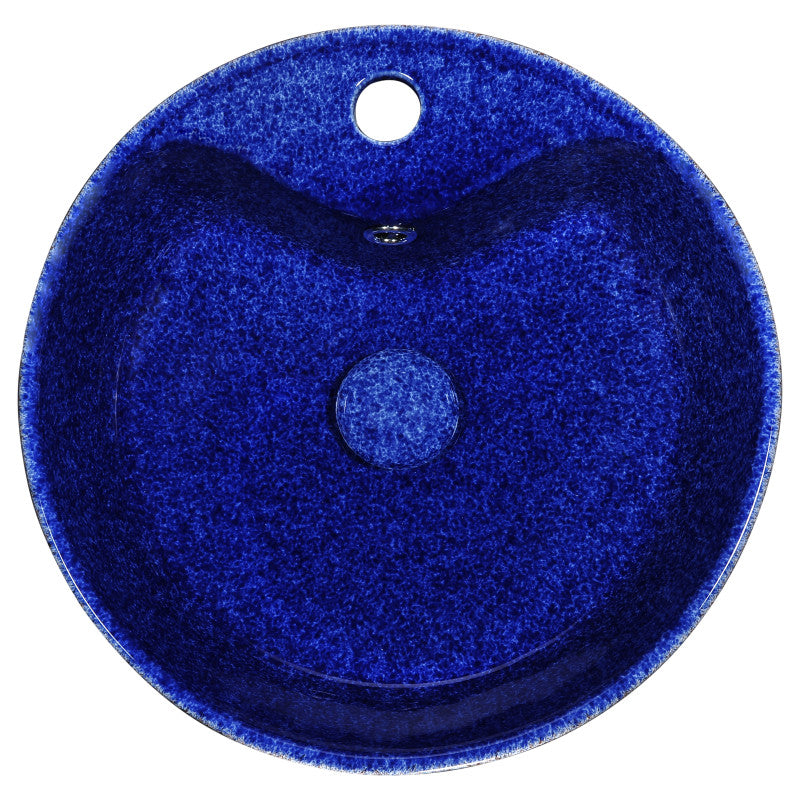 ANZZI Regal Crown Series Ceramic Vessel Sink in Royal Blue Finish LS-AZ228