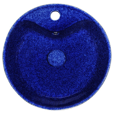ANZZI Regal Crown Series Ceramic Vessel Sink in Royal Blue Finish LS-AZ228