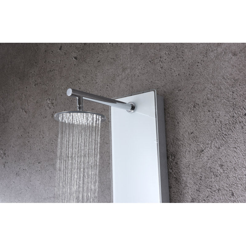 ANZZI Lynn 58 in. 3-Jetted Full Body Shower Panel with Heavy Rain Shower and Spray Wand in White SP-AZ031