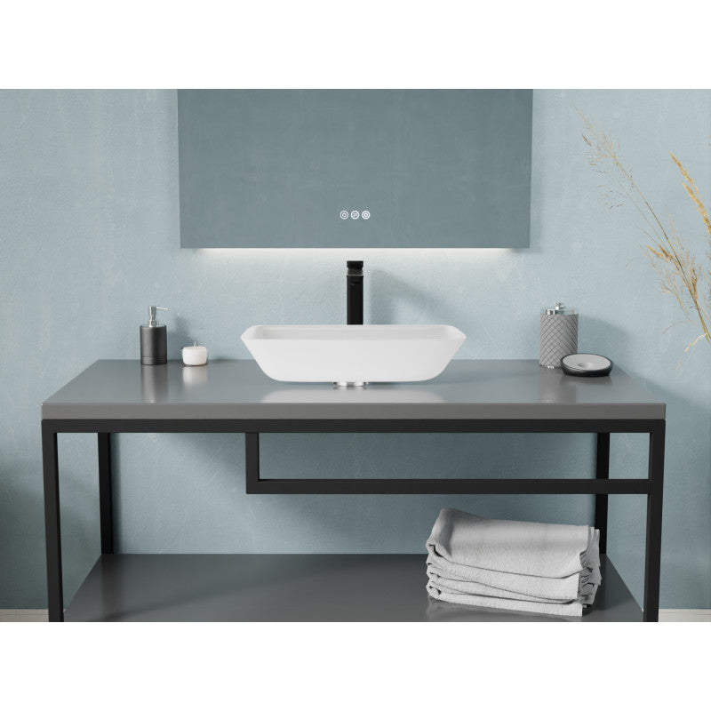 ANZZI Innovio Rectangle Glass Vessel Bathroom Sink LS-AZ910