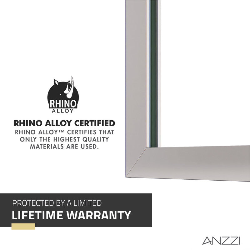 ANZZI Veil Series 74 in. by 34 in. Framed Glass Shower Screen SD-AZFL06001MB