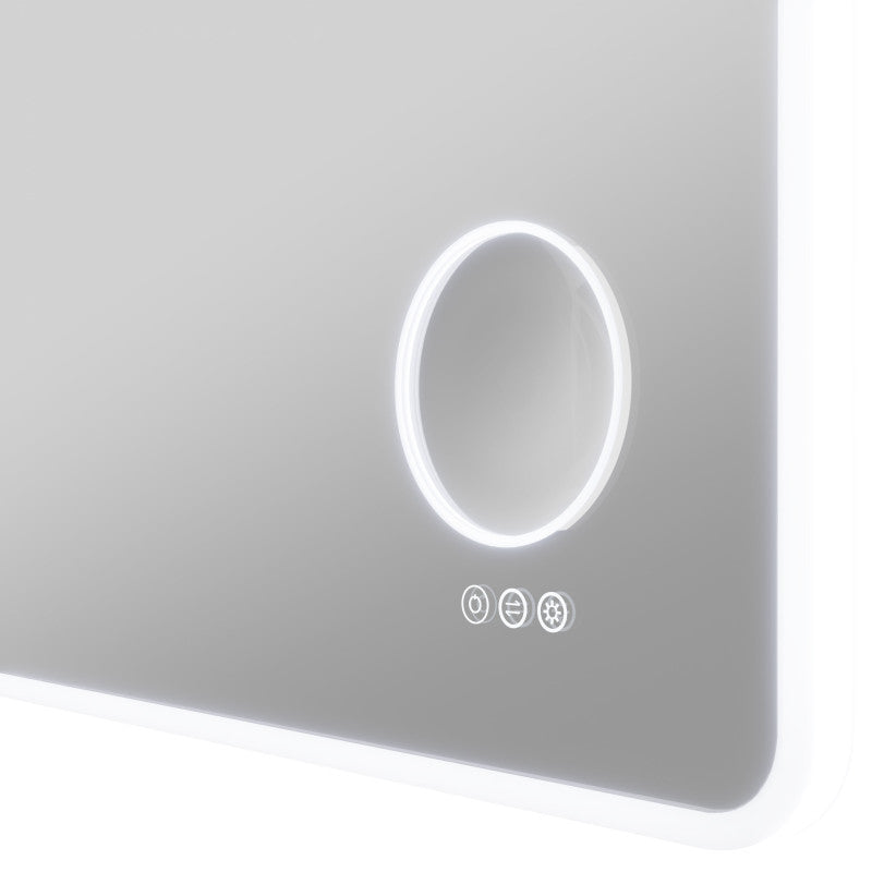 ANZZI 27-in. x 31-in. LED Front/Back Light Magnifying Bathroom Mirror w/Defogger BA-LMDFX013AL