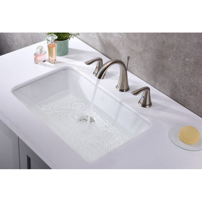 ANZZI Rhodes Series 21 in. Ceramic Undermount Sink Basin in White LS-AZ112