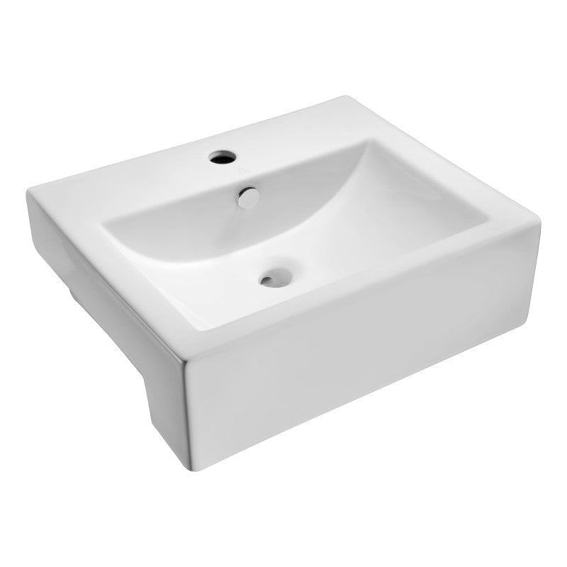 LS-AZ116 - ANZZI Vitruvius Series Ceramic Vessel Sink in White