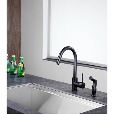 Farnese Single-Handle Standard Kitchen Faucet with Side Sprayer KF-AZ222ORB