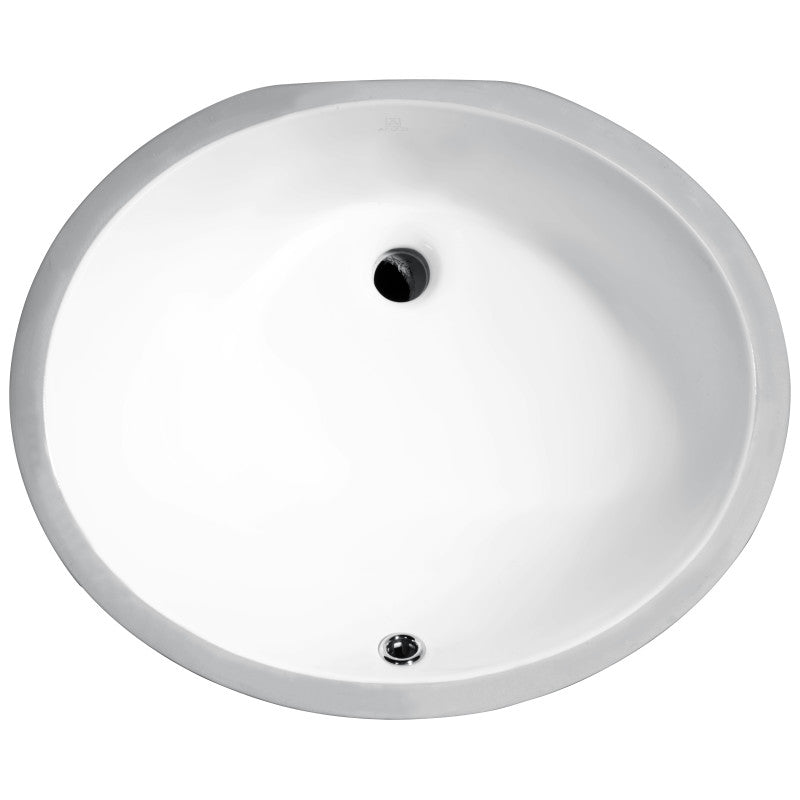 LS-AZ103 - ANZZI Pegasus Series 18.25 in. Ceramic Undermount Sink Basin in White
