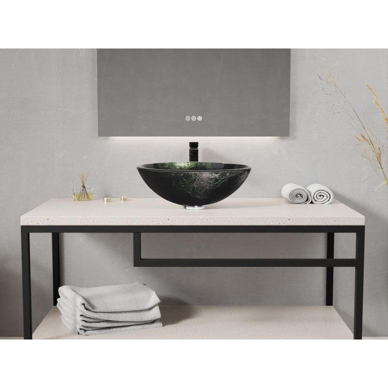 ANZZI Amalfi Round Glass Vessel Bathroom Sink LS-AZ903