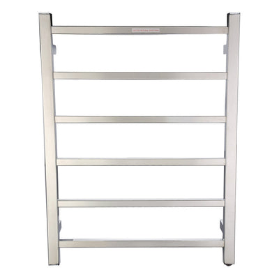 ANZZI Charles Series 6-Bar Stainless Steel Wall Mounted Electric Towel Warmer Rack TW-AZ014BN