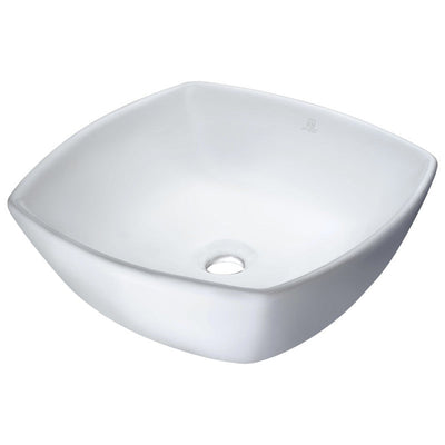 ANZZI Deux Series Ceramic Vessel Sink in White LS-AZ119