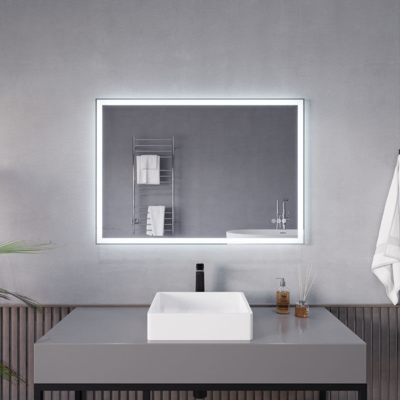 ANZZI 27-in. x 39-in. LED Front/Back Lighting Bathroom Mirror with Defogger BA-LMDFX014AL