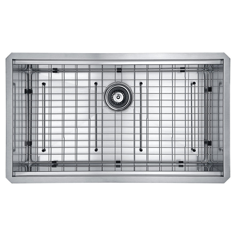 ANZZI Aegis Undermount Stainless Steel 32.75 in. 0-Hole Single Bowl Kitchen Sink with Cutting Board and Colander K-AZ3219-1Ac