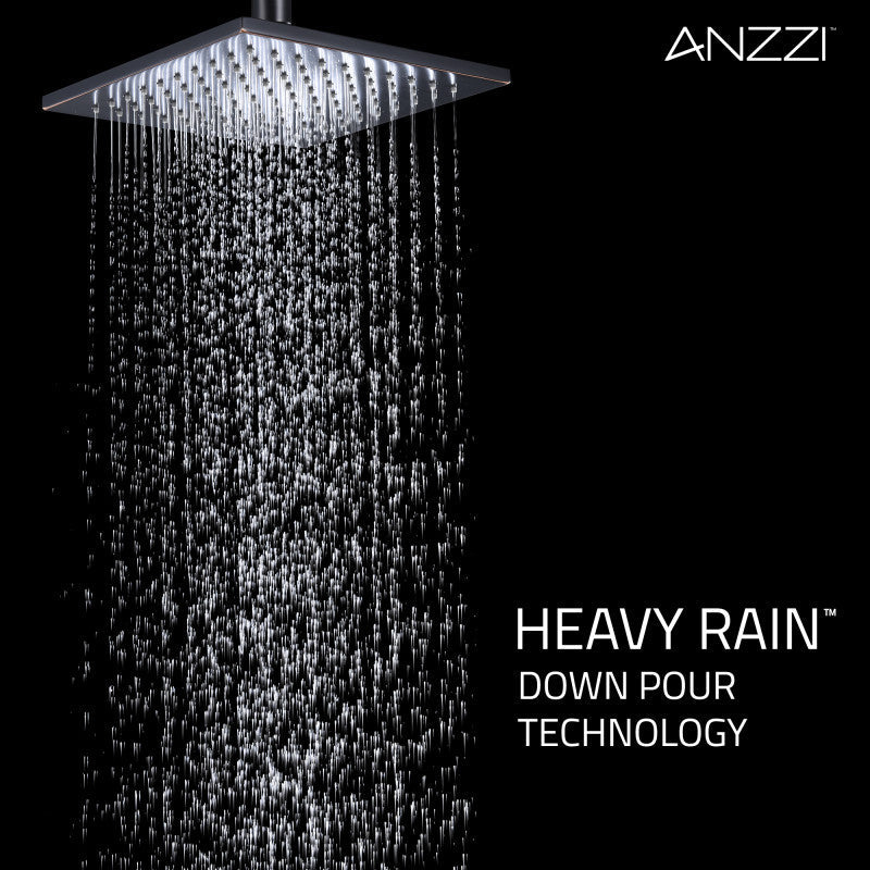 ANZZI Viace Series 1-Spray 12.55 in. Fixed Showerhead SH-AZ041