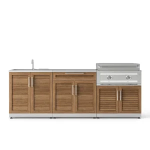 Outdoor Kitchen GR 5 Pc Set Sink Bar 33 IGC 33 LP Platinum Griddle 32