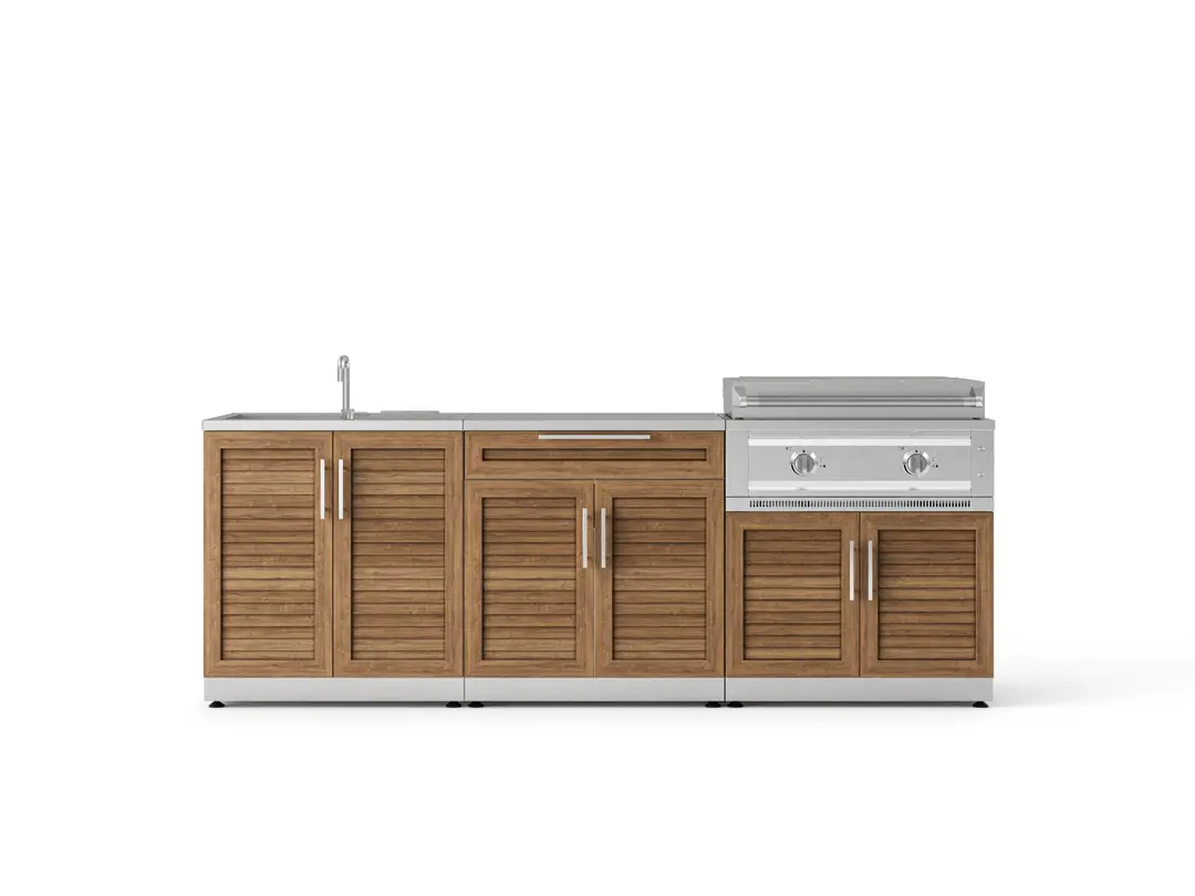 Outdoor Kitchen GR 5 Pc Set Sink Bar 33 IGC 33 LP Platinum Griddle 32