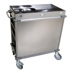 Cadco BC-2-L4 Mobile Beverage Service Cart w/ (2) Shelves & (2)