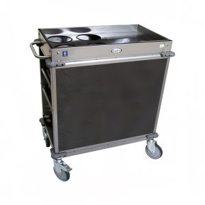 Cadco BC-2-L3 Mobile Beverage Service Cart w/ (2) Shelves & (2)