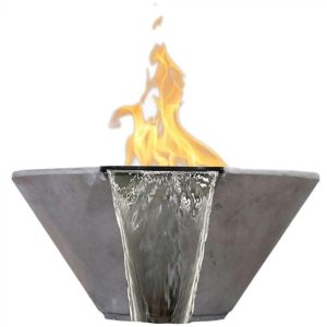 Prism Hardscapes 32" Verona Round Concrete Gas Fire Pit & Water