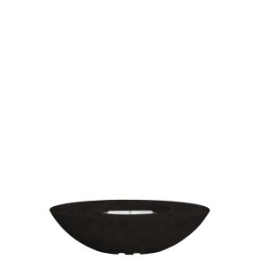 Prism Hardscapes Ovale 60" Ebony Modern Concrete Natural Gas Fire Bowl