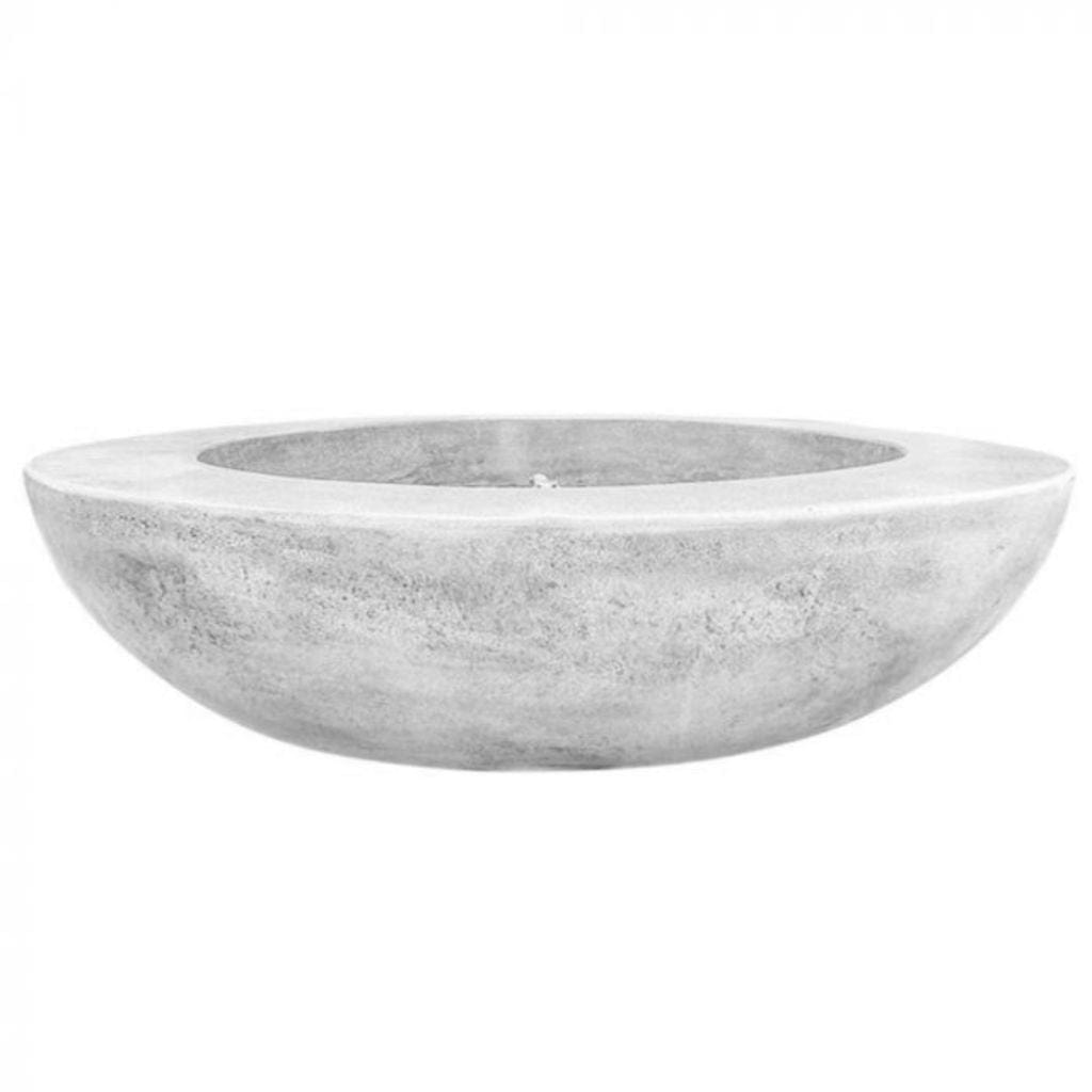 Prism Hardscapes Moderno 70 70" Ultra White Round Concrete Propane Gas