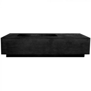 Prism Hardscapes Tavola 5 80" Ebony Rectangular Concrete Propane Gas