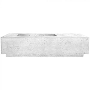 Prism Hardscapes Tavola 5 80" Ultra White Rectangular Concrete Natural