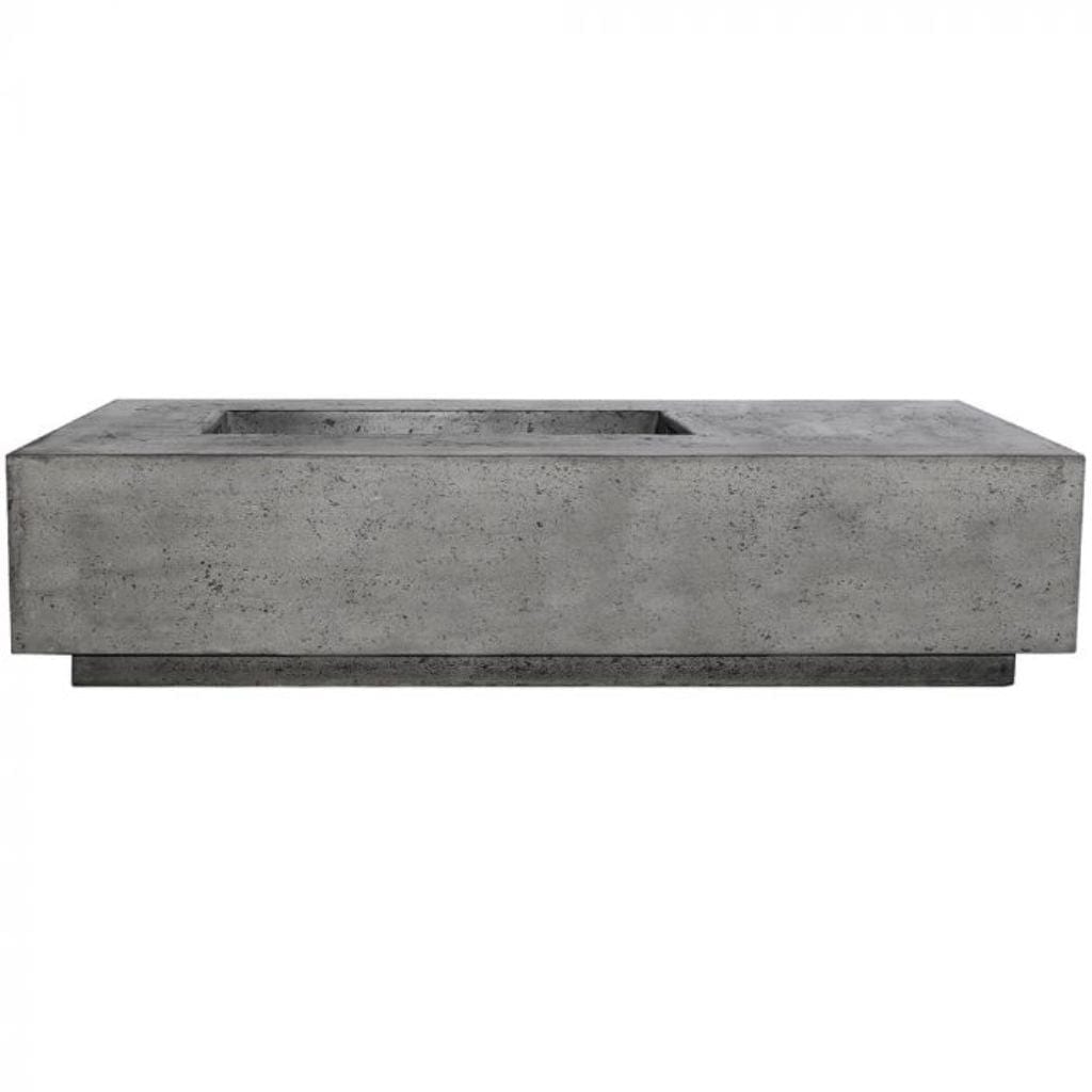 Prism Hardscapes Tavola 5 80" Pewter Rectangular Concrete Natural Gas