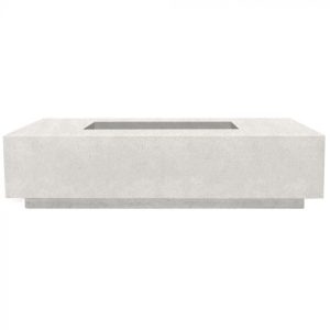 Prism Hardscapes Tavola 4 66" Ultra White Rectangular Concrete Propane