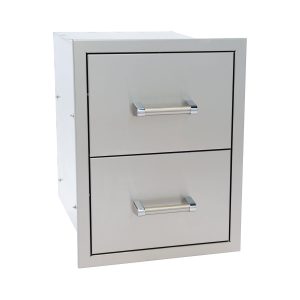 KoKoMo Outdoor Kitchen Stainless Steel Double Drawer KO-DD12