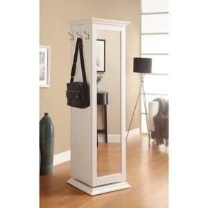 BM160173 Casual Style Metal Accent Cabinet,White