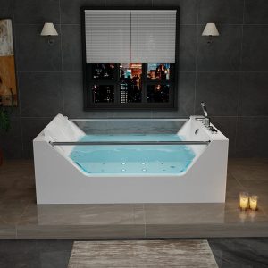 71" Freestanding Combo Massage Whirlpool Inline Heater 2-Person
