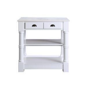 Monterey 36 " Kitchen Island With Sintered Stone Countertop in White