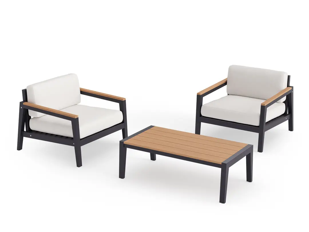 Rhodes 2 Seater Chat Set with Coffee Table