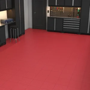 Diamond Pattern Polypropylene Garage Flooring Tiles 400 sq. ft.