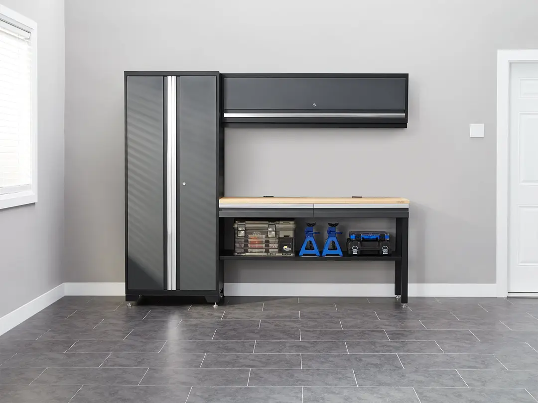 Bold 3 0 Grey 4 Piece 30in L 60in Wall 60in RTA Workbench BAM Top - Image 2