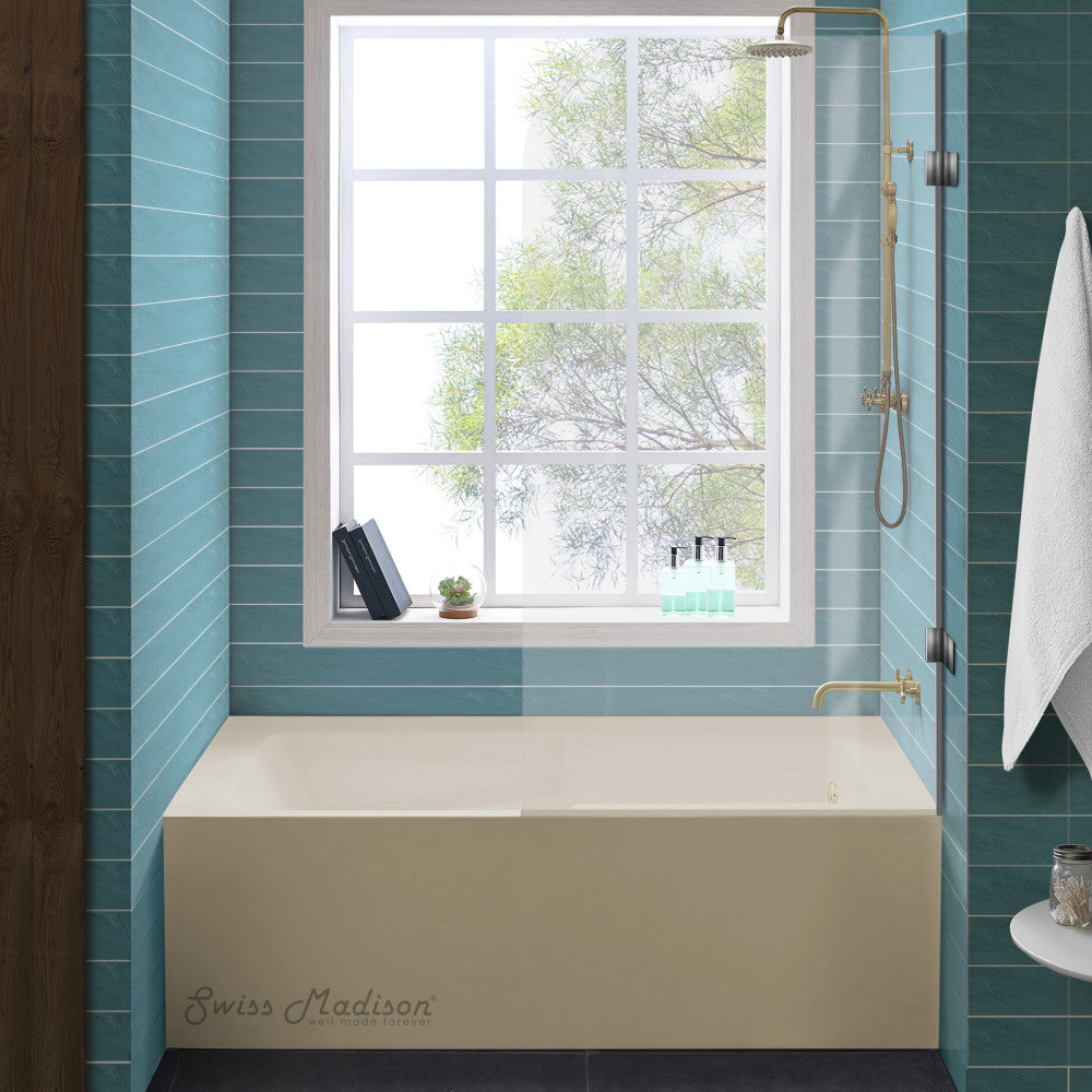 Voltaire 54" x 30" Right-Hand Drain Alcove Bathtub with Apron in - Image 2