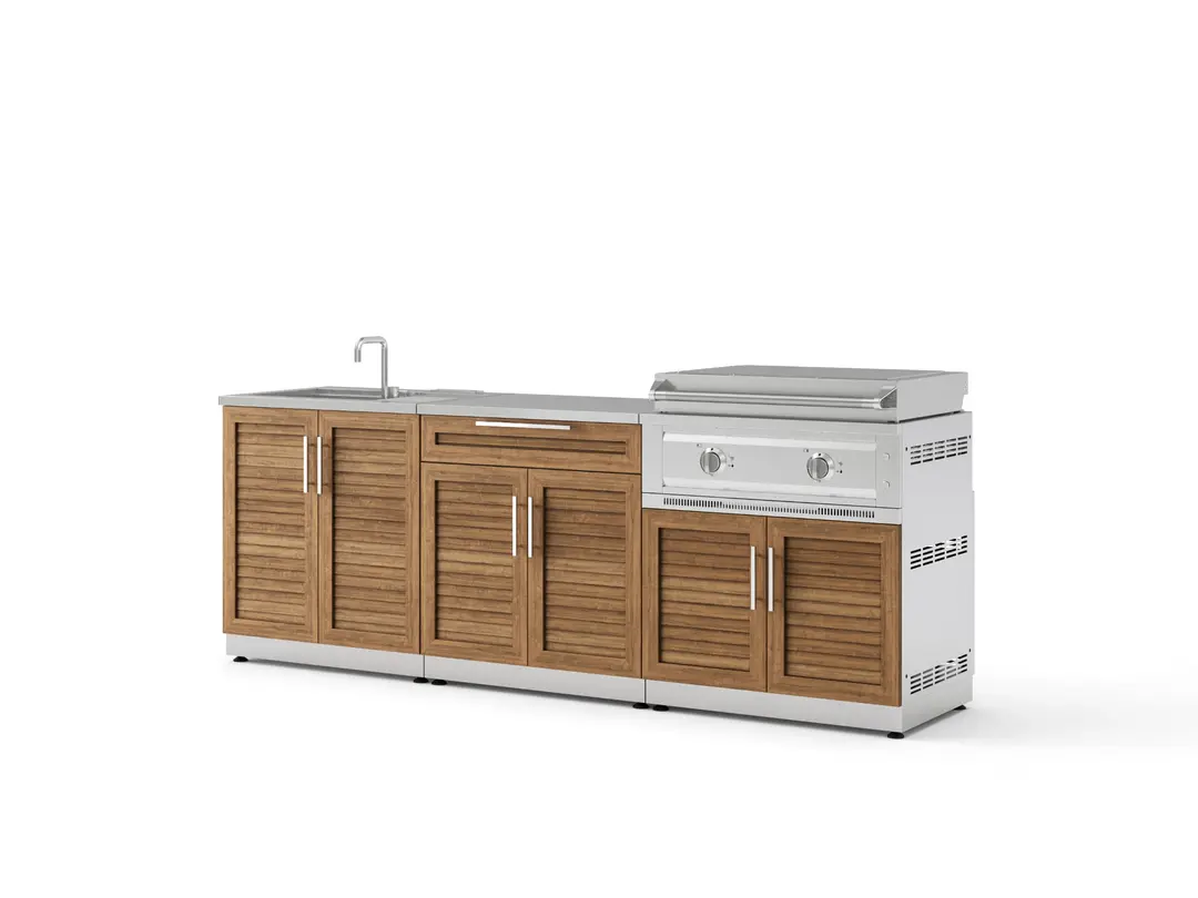 Outdoor Kitchen GR 5 Pc Set Sink Bar 33 IGC 33 LP Platinum Griddle 32 - Image 2
