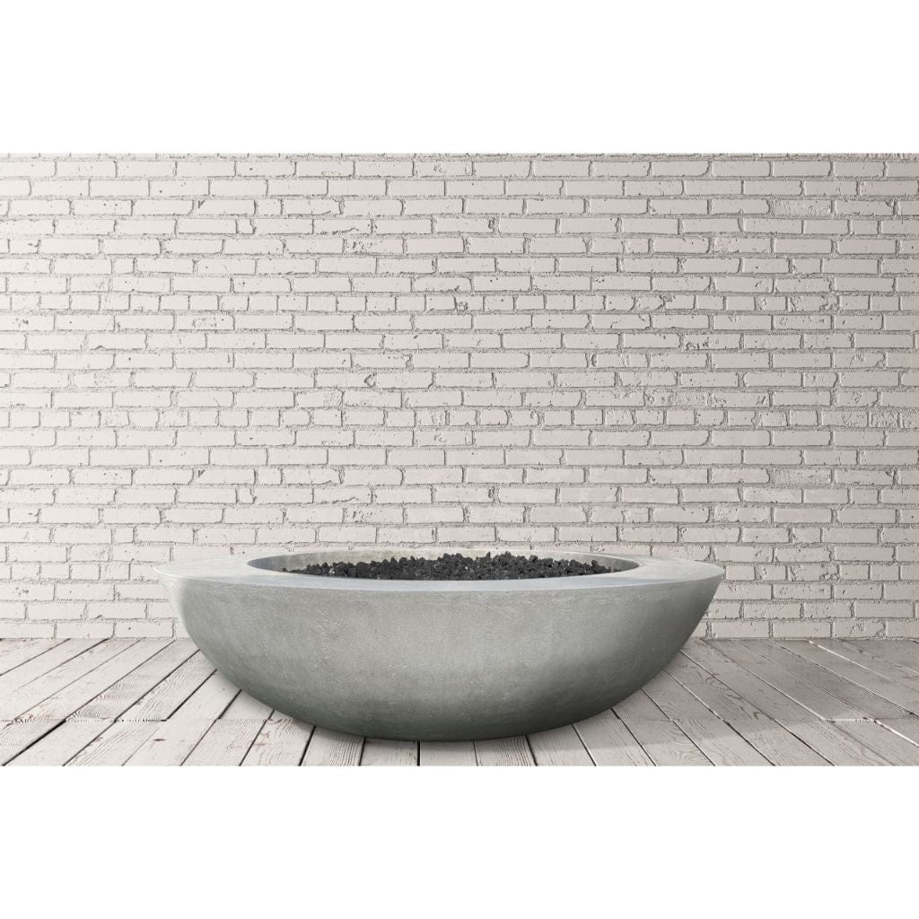 Prism Hardscapes Moderno 70 70" Ultra White Round Concrete Propane Gas - Image 2