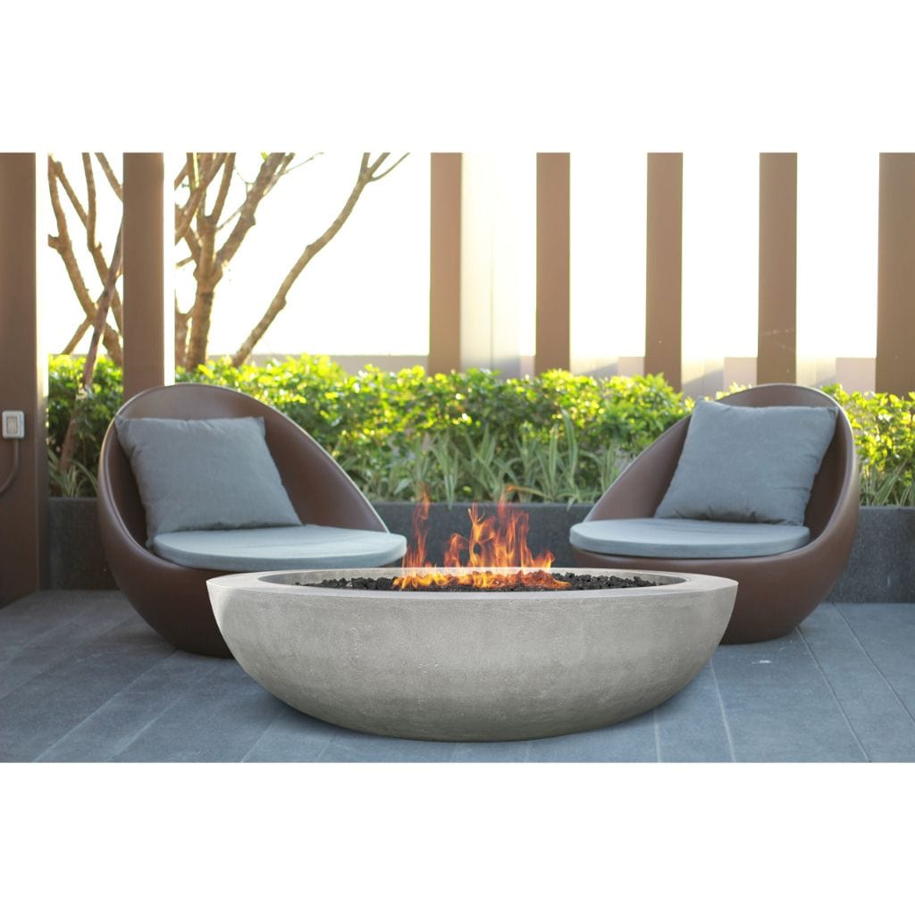 Prism Hardscapes Moderno 70 70" Ultra White Round Concrete Propane Gas - Image 3