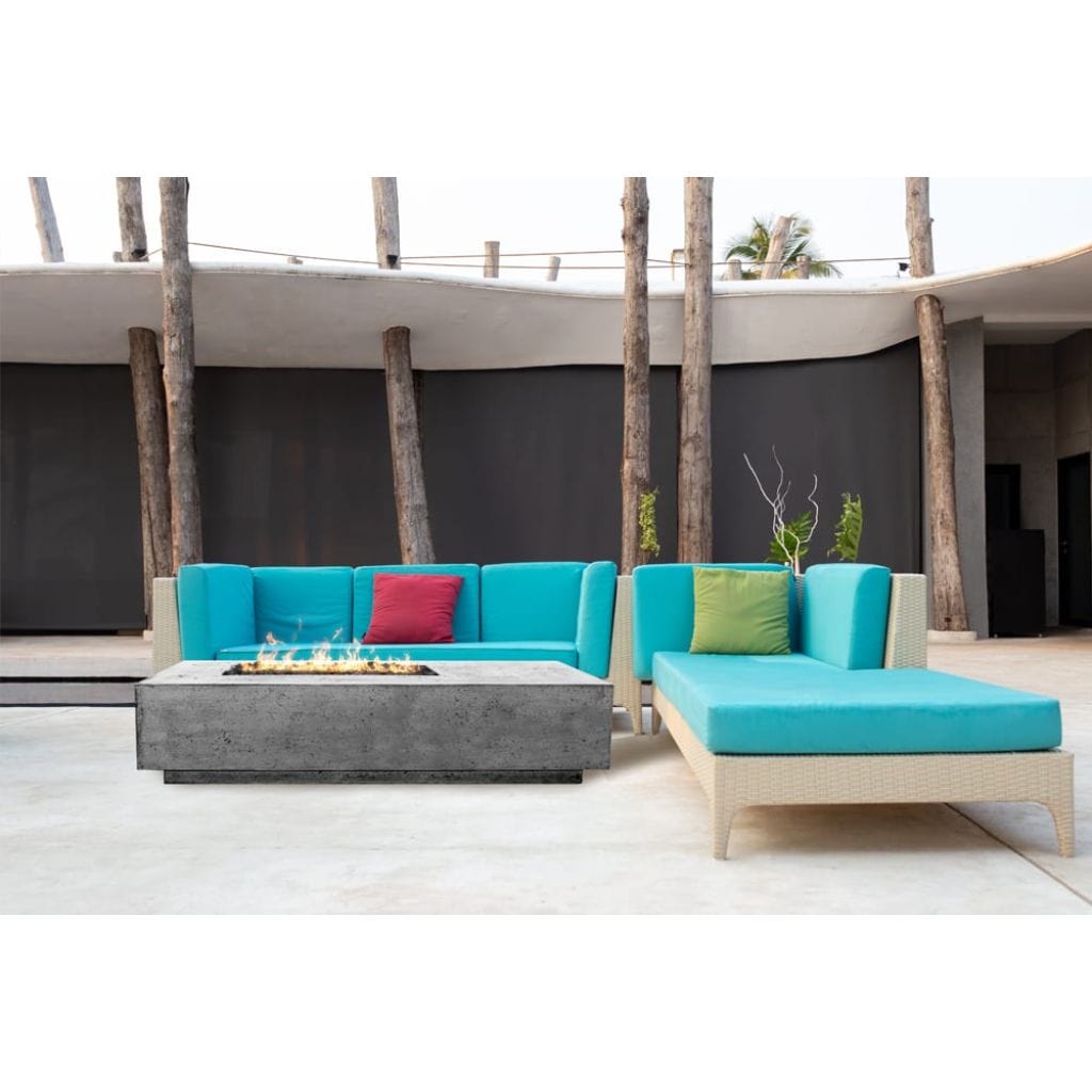 Prism Hardscapes Tavola 5 80" Ebony Rectangular Concrete Natural Gas - Image 3