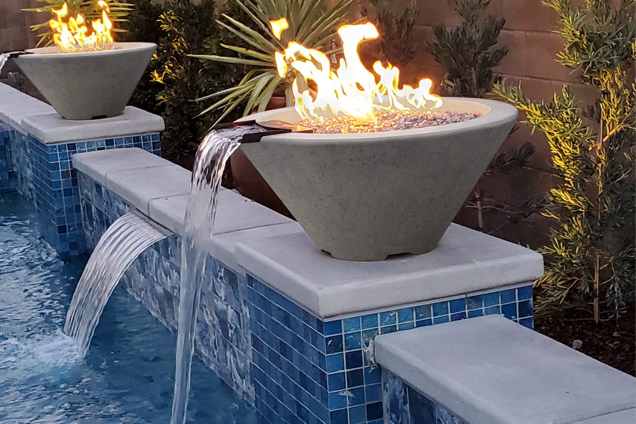 Prism Hardscapes Verona Small 33" Pewter Concrete Propane Gas Fire - Image 3