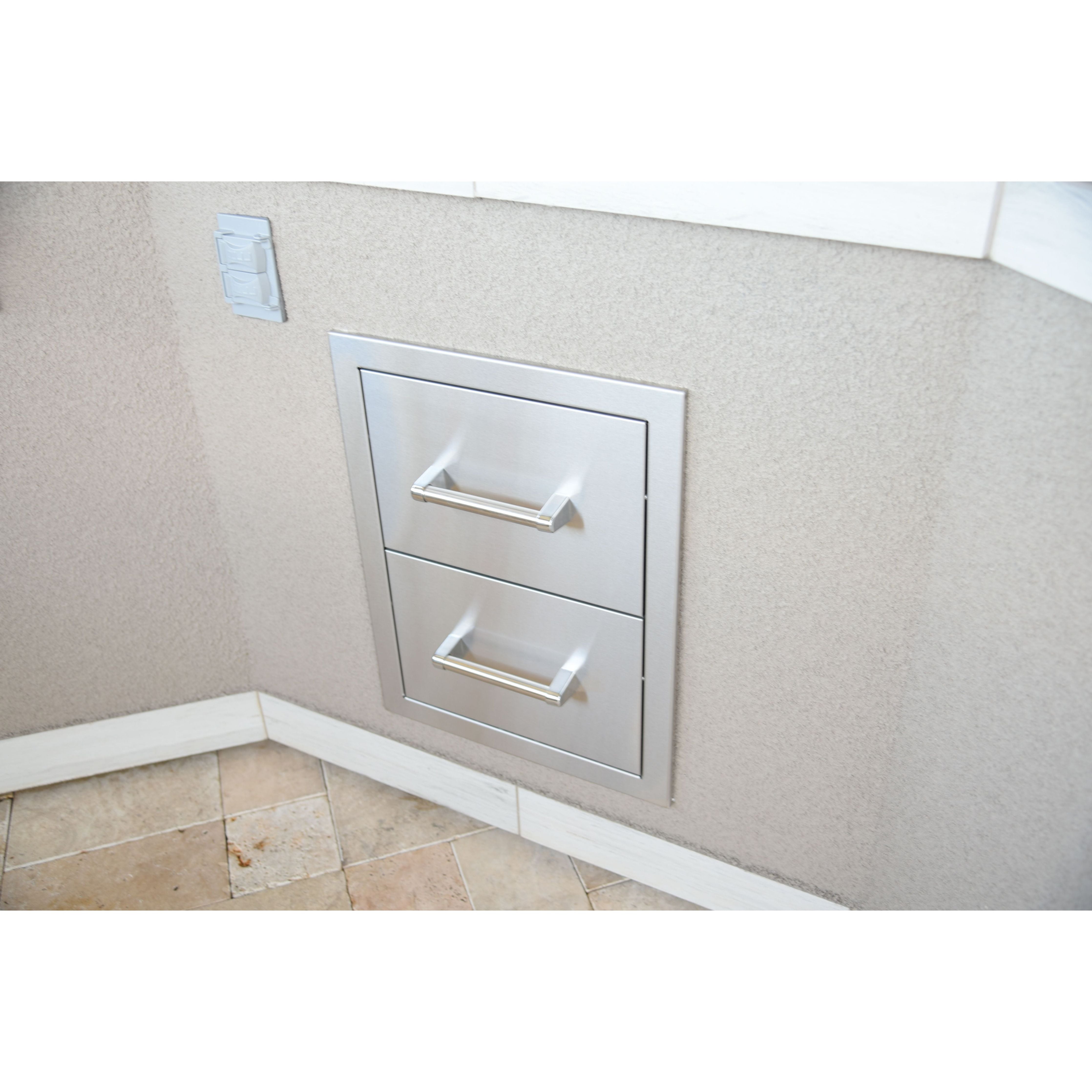 KoKoMo Outdoor Kitchen Stainless Steel Double Drawer KO-DD12 - Image 3