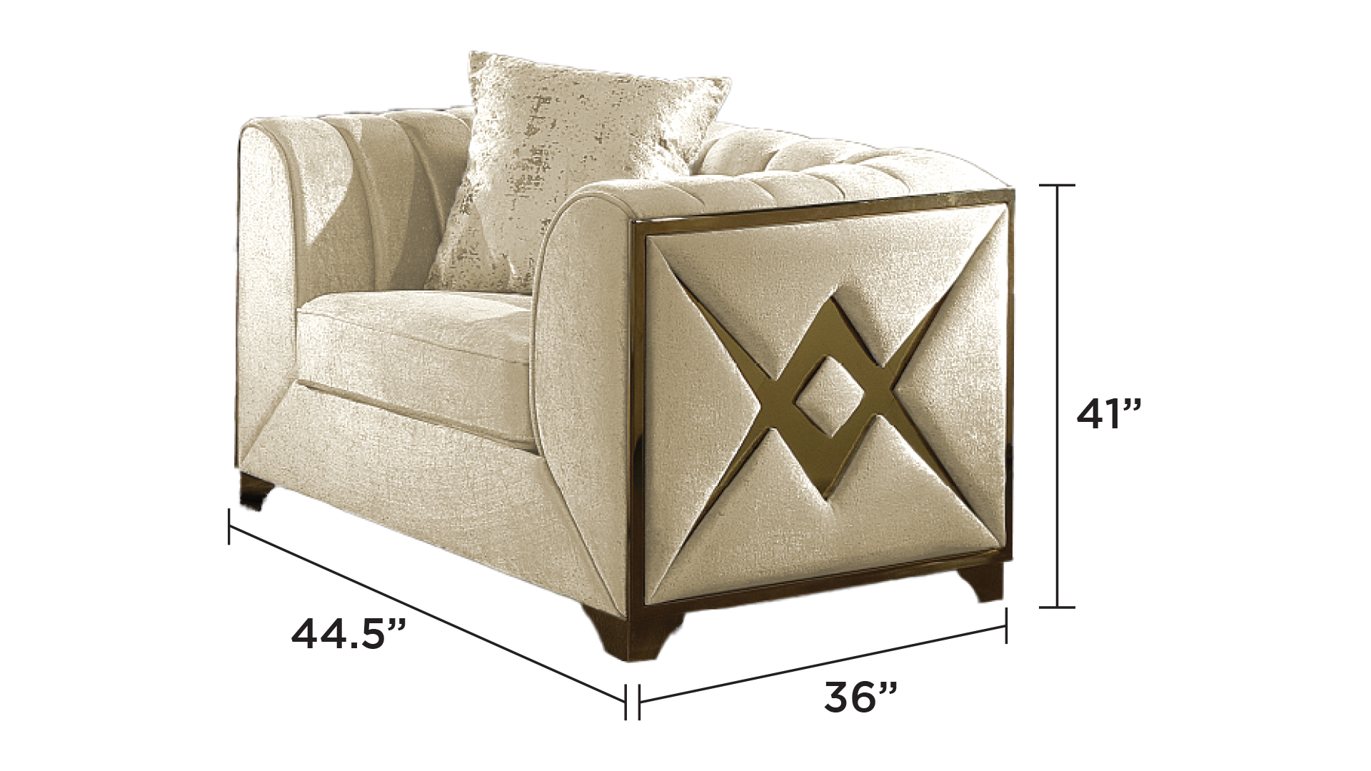 Velencia Modern Style Chair made with wood in Cream