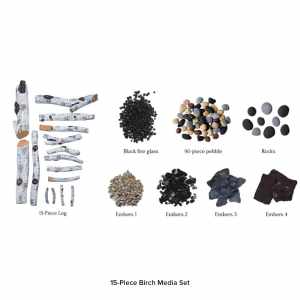 Amantii 15-Piece Birch Log Set w/ Media Pack