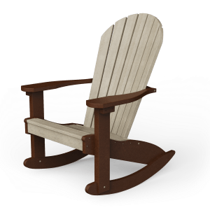 Poly Adirondack Rocking Chair (Wood Grain Series)