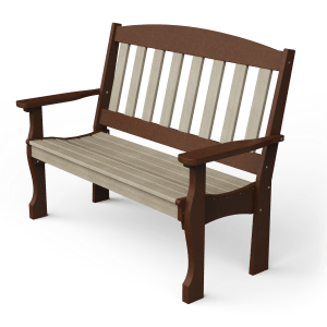 Poly Garden Bench (Wood Grain Series)