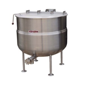 Crownsteamgroup - Direct Steam Kettle, Stationary Tri-Leg, 125 Gal