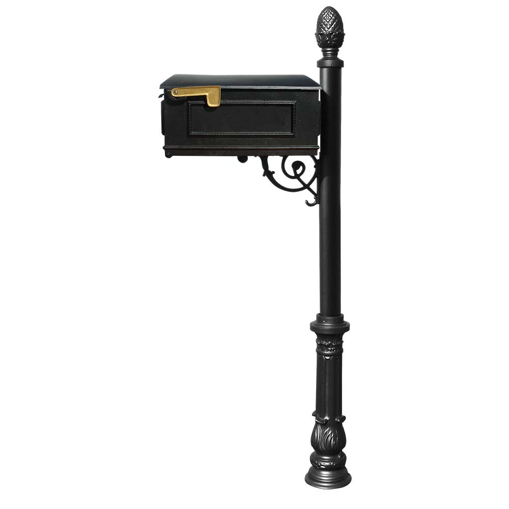 Lewiston Mailbox with Ornate Base