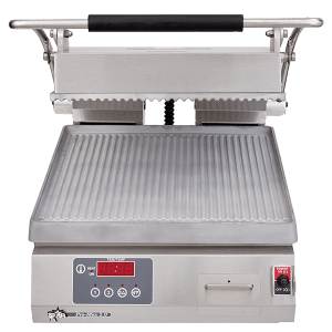 Pro-Max PGT14A 14″ Two-Sided Panini Grill – Grooved Aluminum Platens