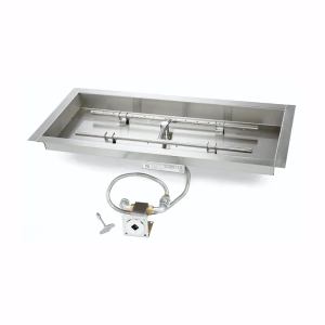 24″ Rectangle Match Lit Fire Pit Kit - Liquid Propane